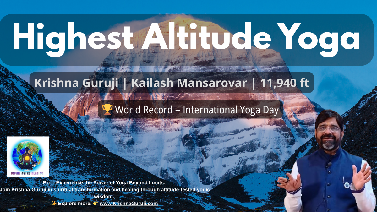 Krishna Guruji yoga at 11,940 ft on International Yoga Day at Kailash