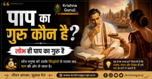 पाप का गुरु कौन है पर आधारित प्रेरणादायक आध्यात्मिक कहानी जिसमें लोभ को पाप का गुरु बताया गया है।
