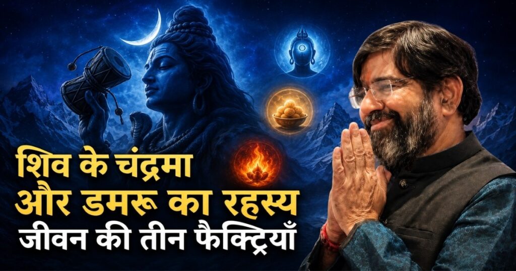शिव के चंद्रमा और डमरू का रहस्य समझाते कृष्णा गुरुजी