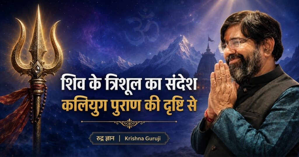 शिव के त्रिशूल का कलियुग पुराण संदेश समझाते कृष्णा गुरुजी